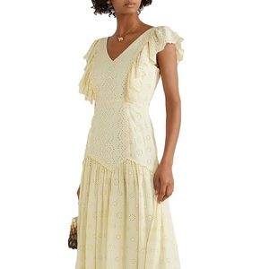 Yellow Eyelet Dress